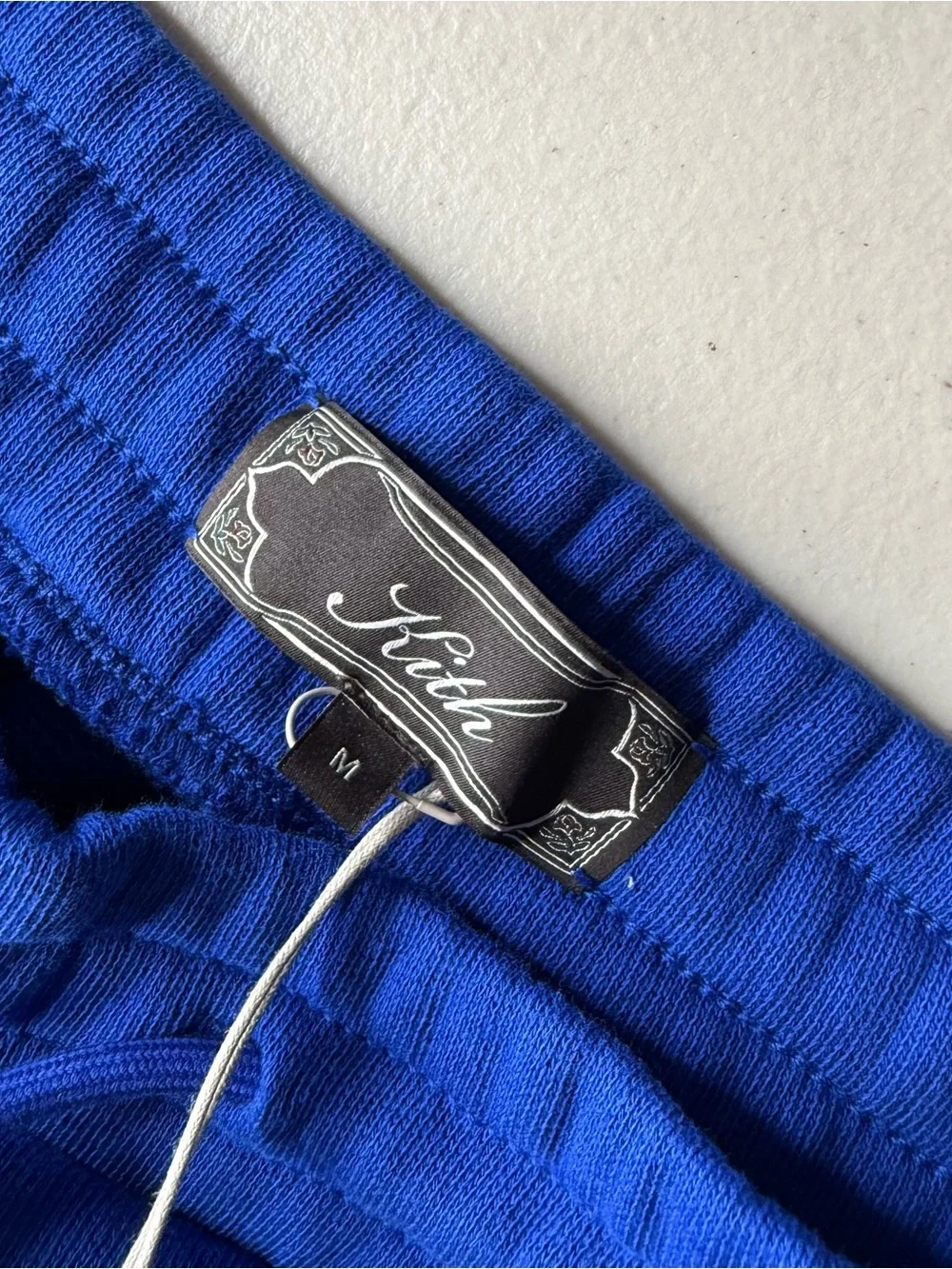 NWT Kith Curtis Sweat Shorts Cyclone Blue Cotton Drawstring Size Medium - Picture 3 of 8